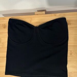 Joah Brown Bustier Black Tube Top